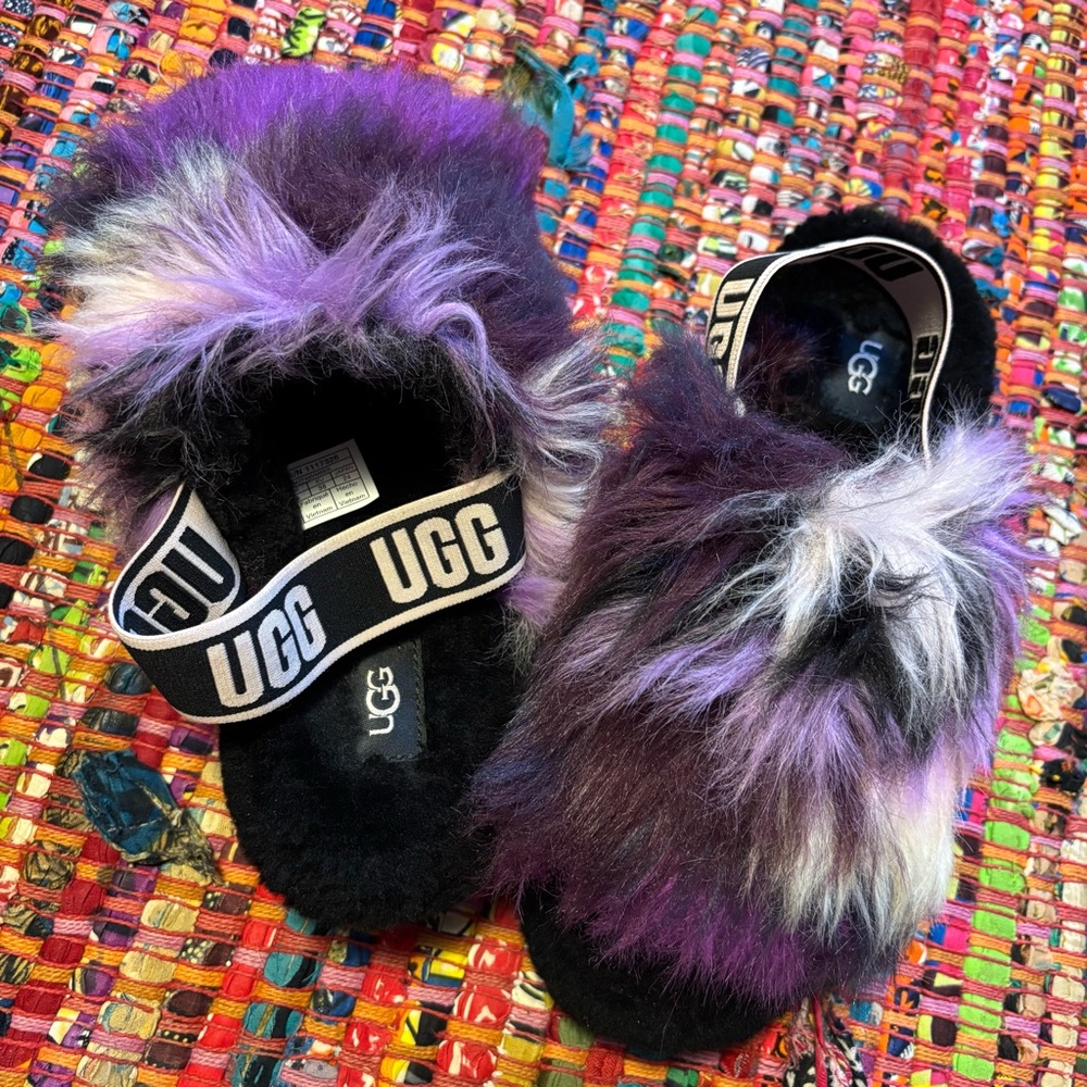 Ugg Platform Fuzzy Slippers
